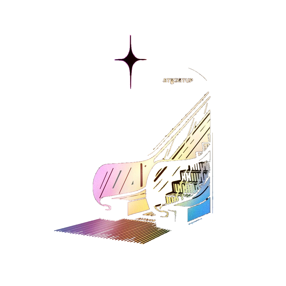 Escalator To The Stars Holographic Stickers